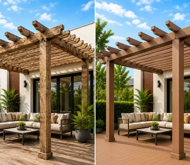 WPC Pergola vs Wooden Pergola
